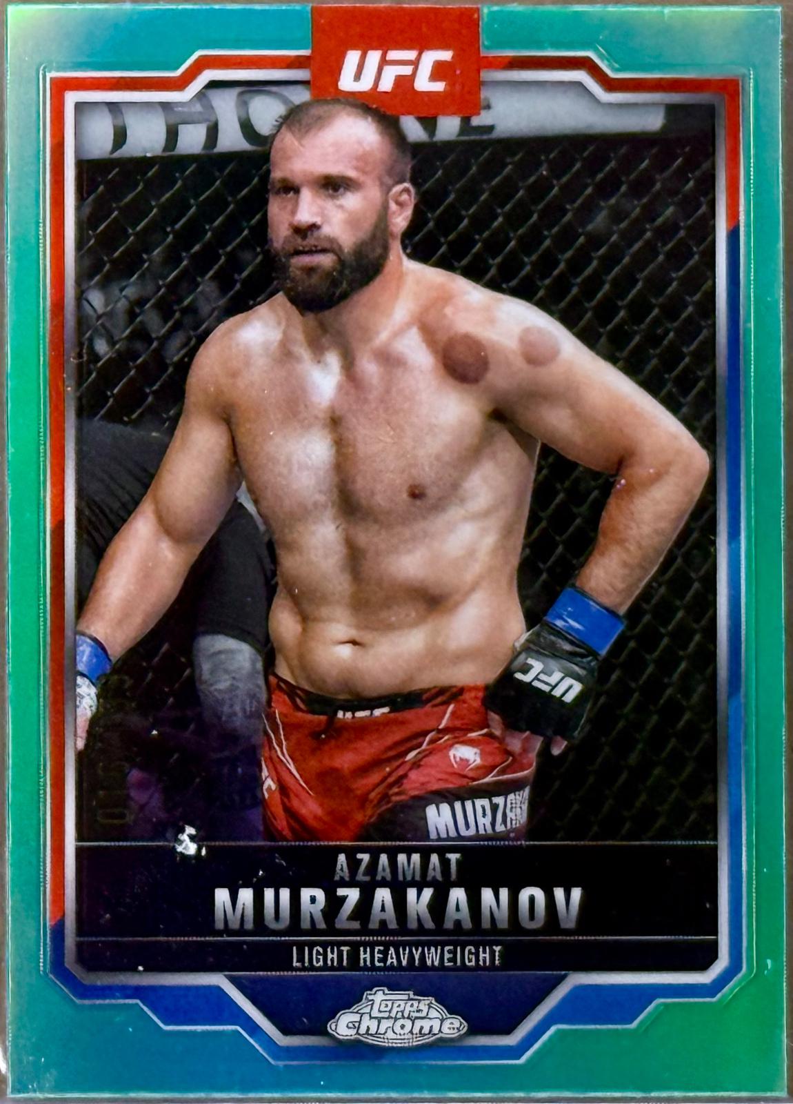 Azamat Murzakanov 2025 Topps Chrome UFC Base #168 Aqua Refractor