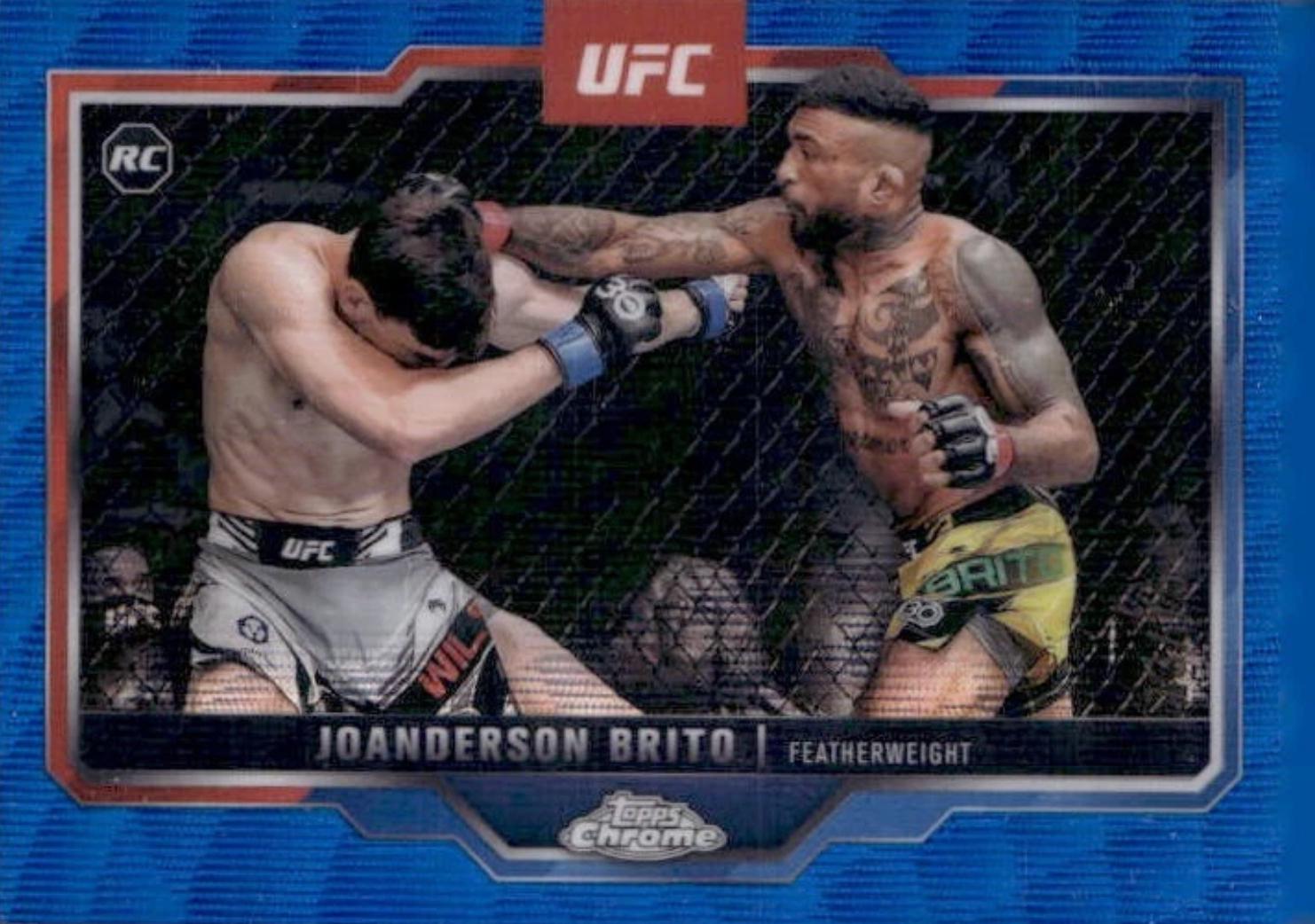 Joanderson Brito 2025 Topps Chrome UFC Base #176 Blue Wave Refractor