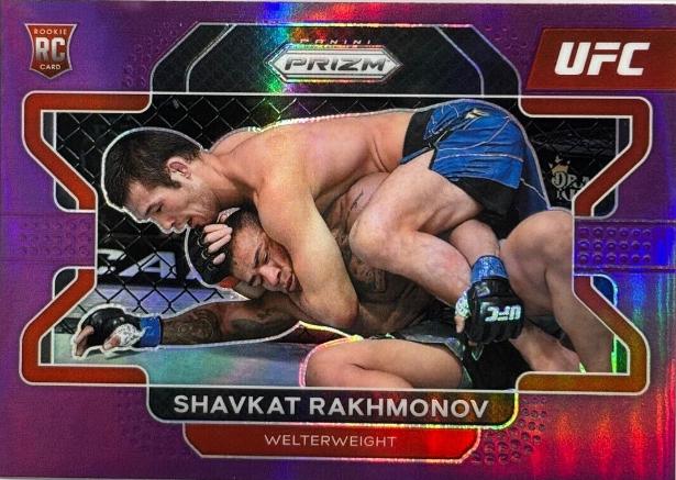 Shavkat Rakhmonov 2022 Panini Prizm UFC Base #80 Purple