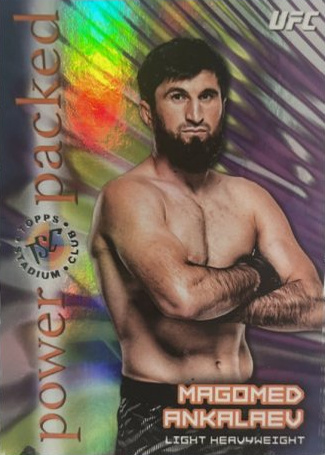 Magomed Ankalaev 2025 Topps Stadium Club UFC Power Packed #PD-8 Gold Rainbow