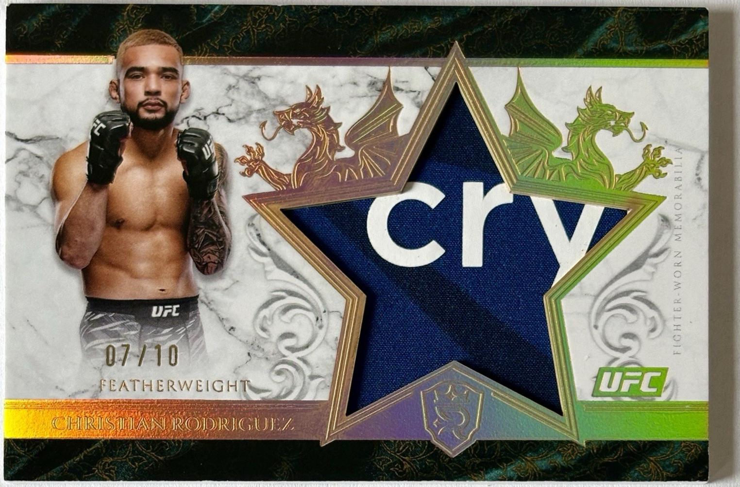 Christian Rodriguez 2025 Topps Royalty UFC Star Relics #SR-CR Gold