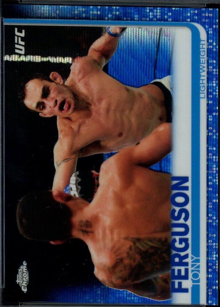 Tony Ferguson 2019 Topps Chrome UFC Base #41 Blue Wave