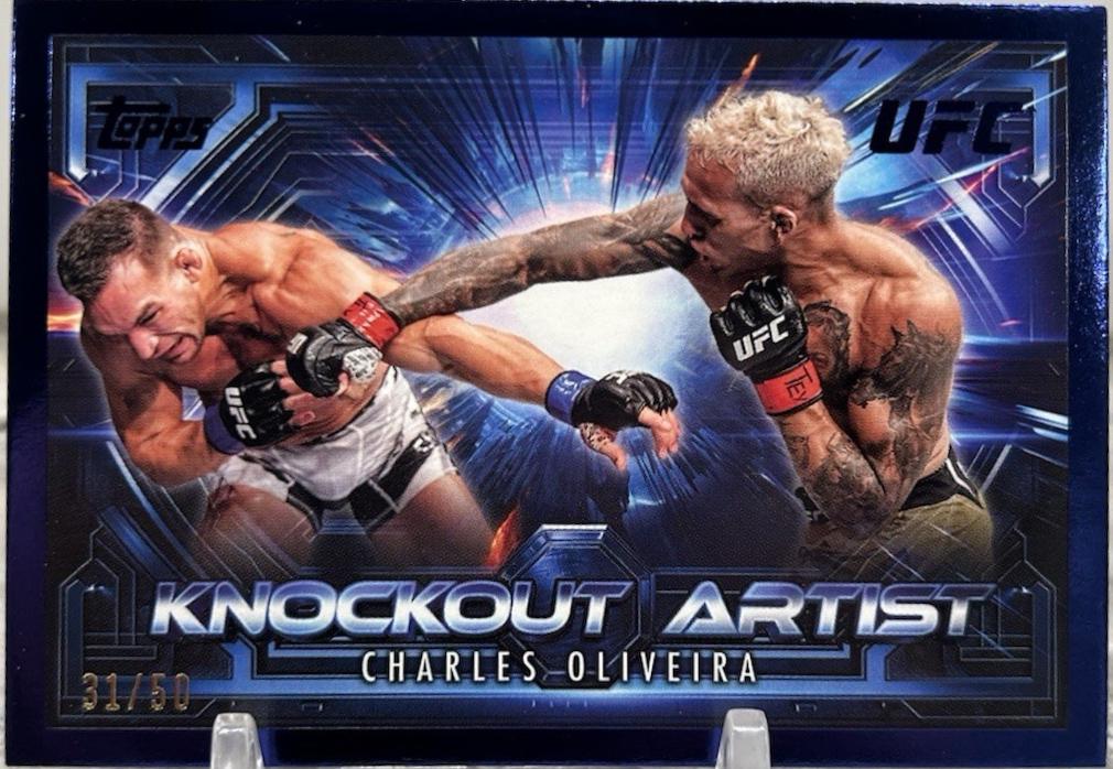 Charles Oliveira 2025 Topps Knockout UFC Knockout Artists #KA-23 Blue