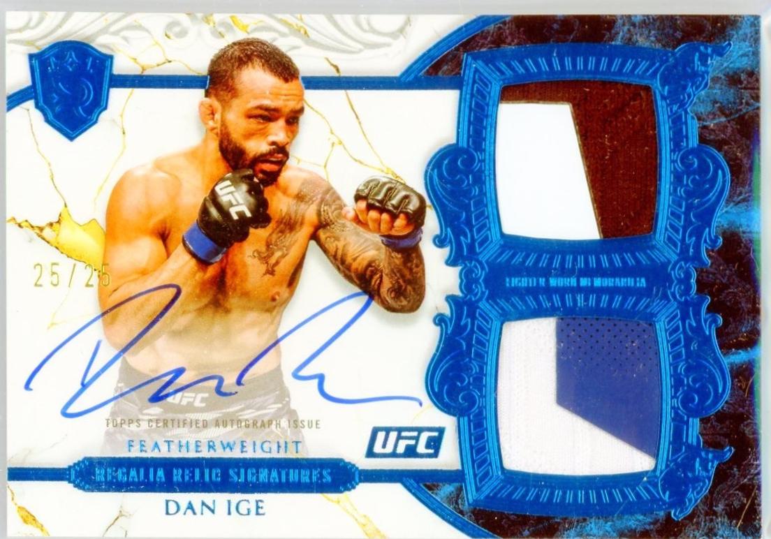 Dan Ige 2025 Topps Royalty UFC Regalia Relic Signatures #RRS-DI Platinum