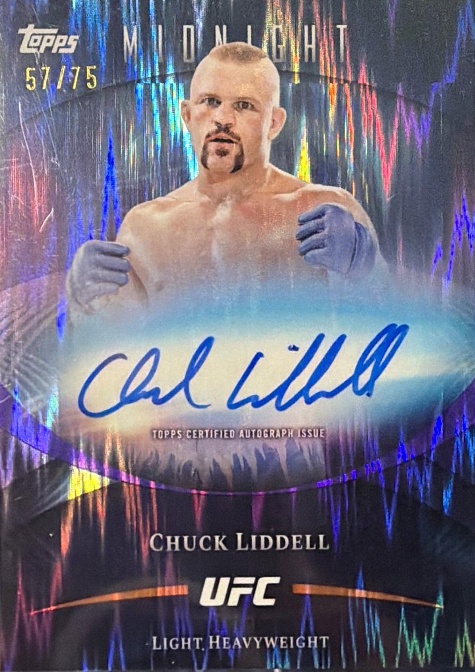 Chuck Liddell 2026 Topps Midnight UFC Base Autographs #BAV-CL Dusk