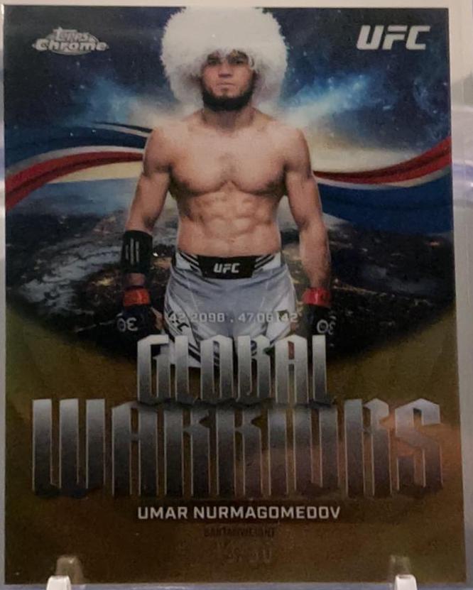 Umar Nurmagomedov 2026 Topps Chrome UFC Global Warriors #GW-25 Gold Refractor