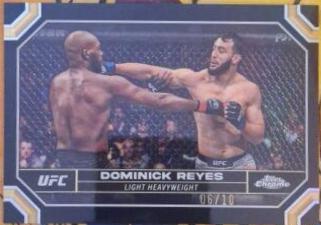 Dominick Reyes 2024 Topps Chrome UFC Base #61 Black Refractor
