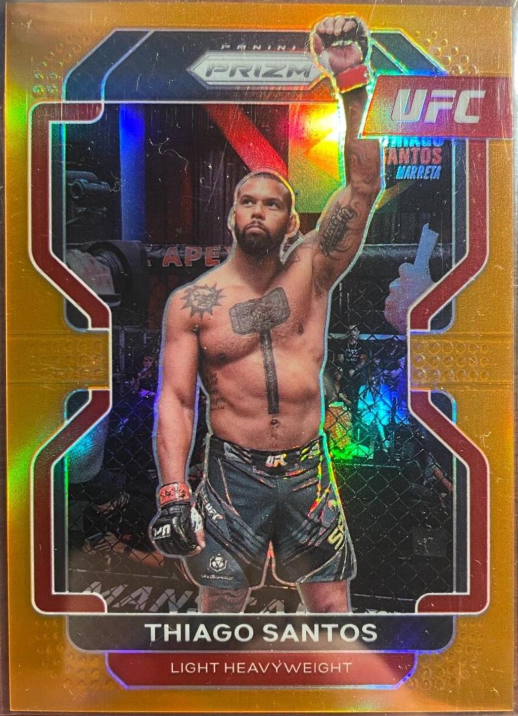 Thiago Santos 2022 Panini Prizm UFC Base #124 Orange