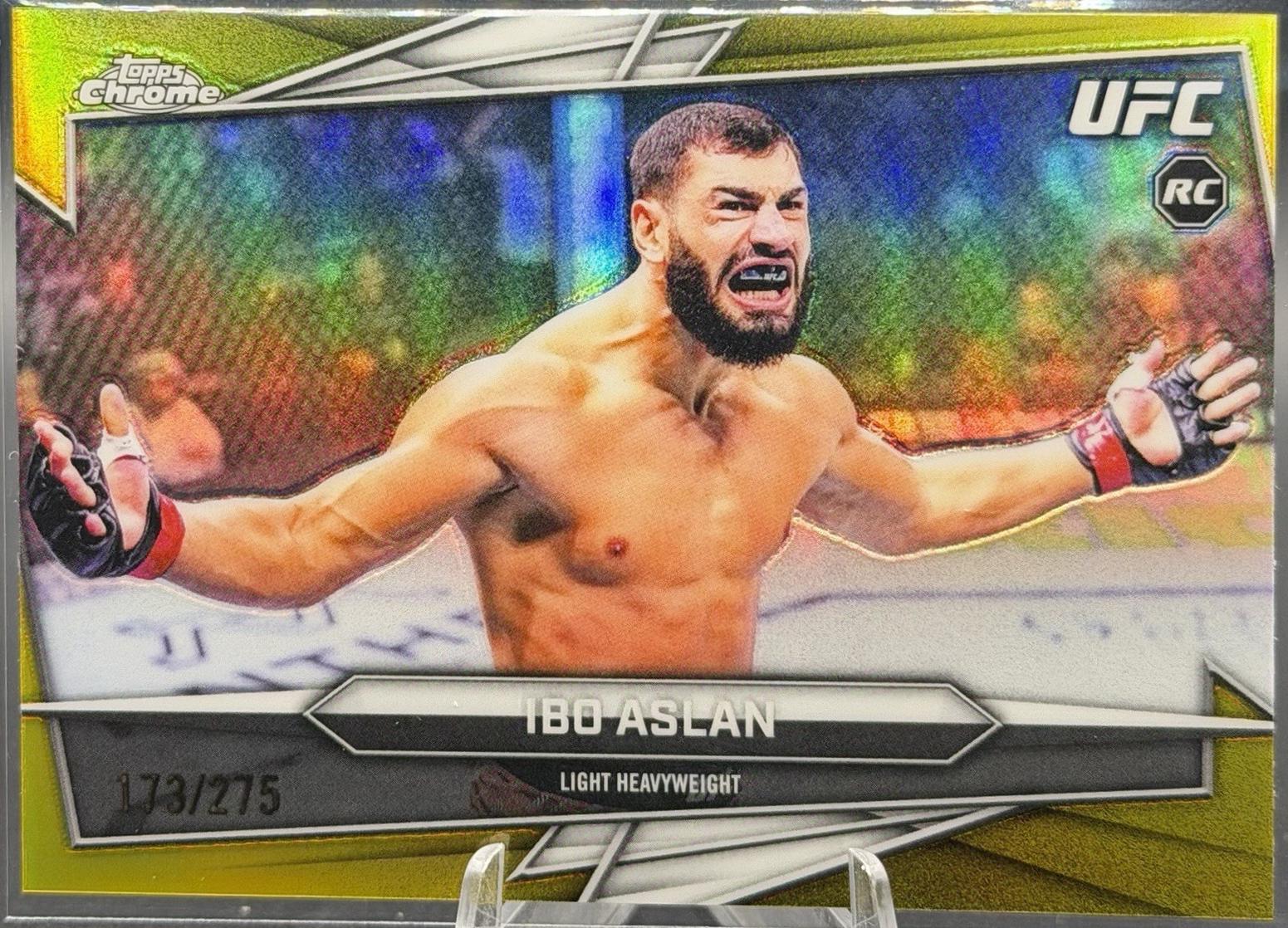 Ibo Aslan 2026 Topps Chrome UFC Base #189 Yellow Refractor