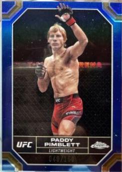 Paddy Pimblett 2024 Topps Chrome UFC Base #151 Blue Refractor