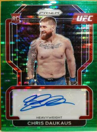 Chris Daukaus 2022 Panini Prizm UFC Signatures #SG-CDK Green Pulsar
