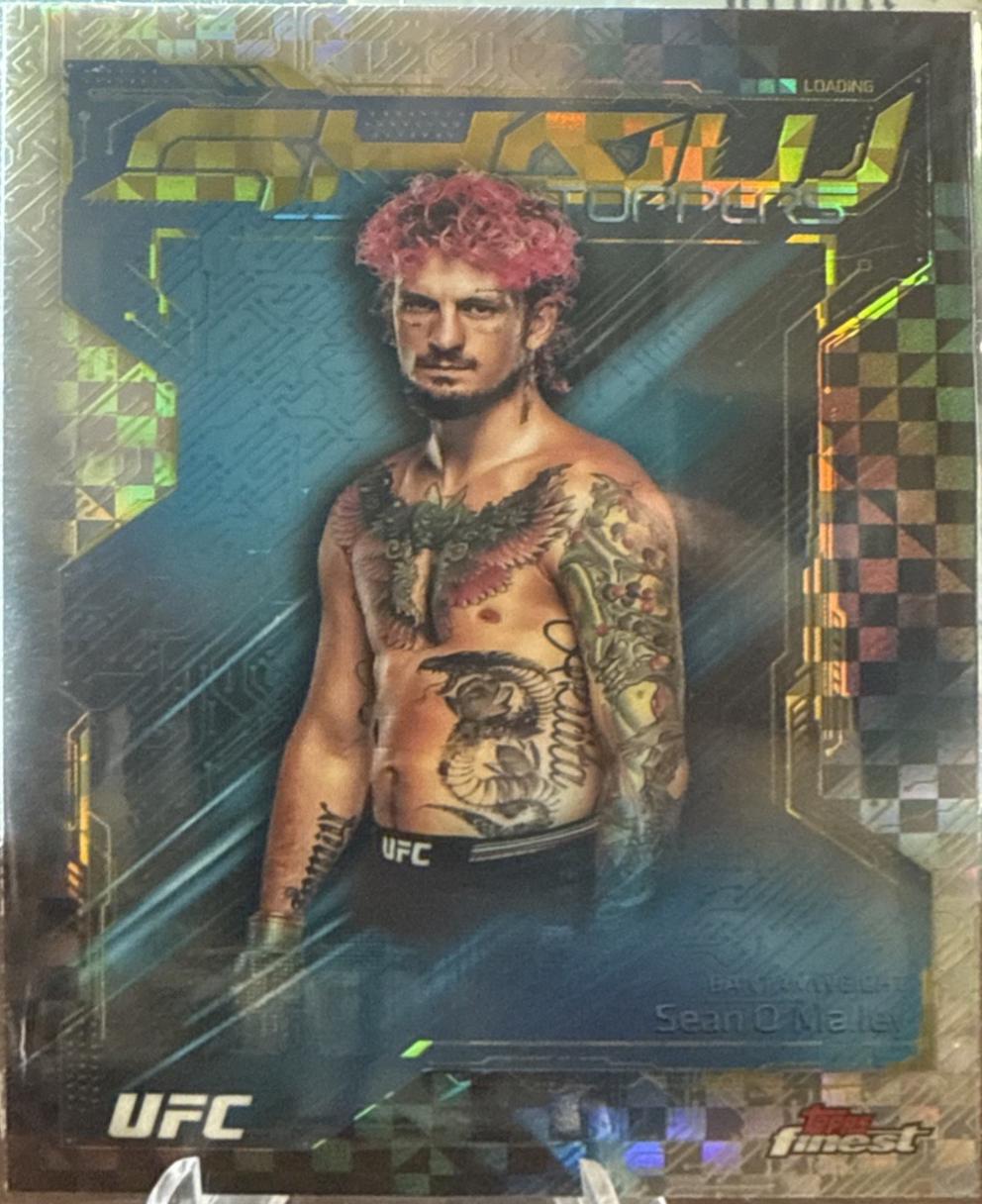 Sean O'Malley 2025 Topps Finest UFC Showstoppers #SS-18 Checkerboard Refractor