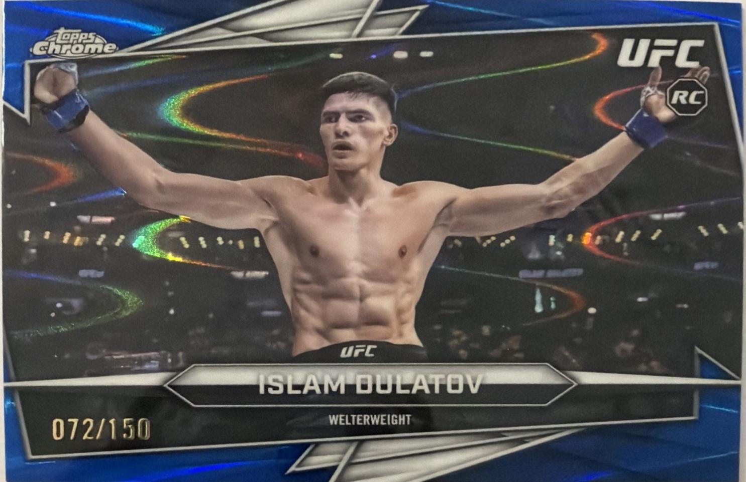 Islam Dulatov 2026 Topps Chrome UFC Base #24 Blue Refractor