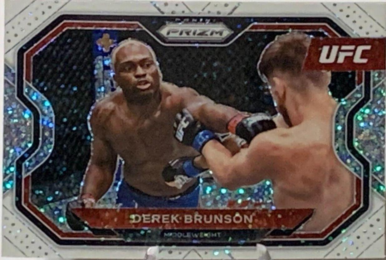 Derek Brunson 2021 Panini Prizm UFC Base #186 White Sparkle