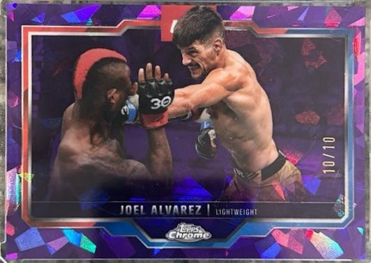 Joel Alvarez 2025 Topps Chrome Sapphire UFC Base Sapphire #65 Purple Sapphire