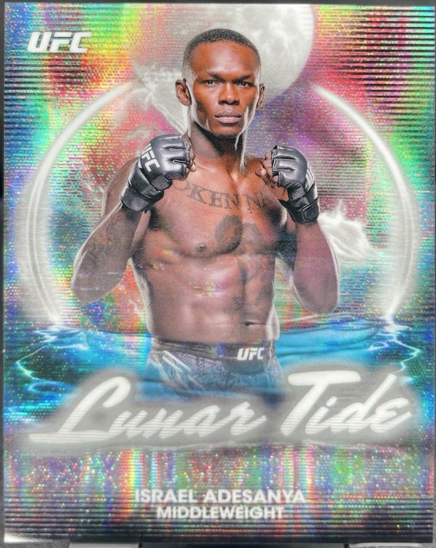 Israel Adesanya 2025 Topps Midnight UFC Lunar Tide #LT-8 Moon Beam