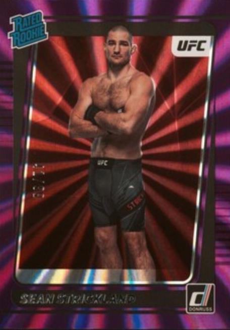 Sean Strickland 2022 Panini Donruss UFC Base #206 Purple Laser
