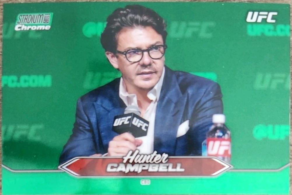 Hunter Campbell 2025 Topps Stadium Club UFC Base Chrome #C-167 Green Refractor