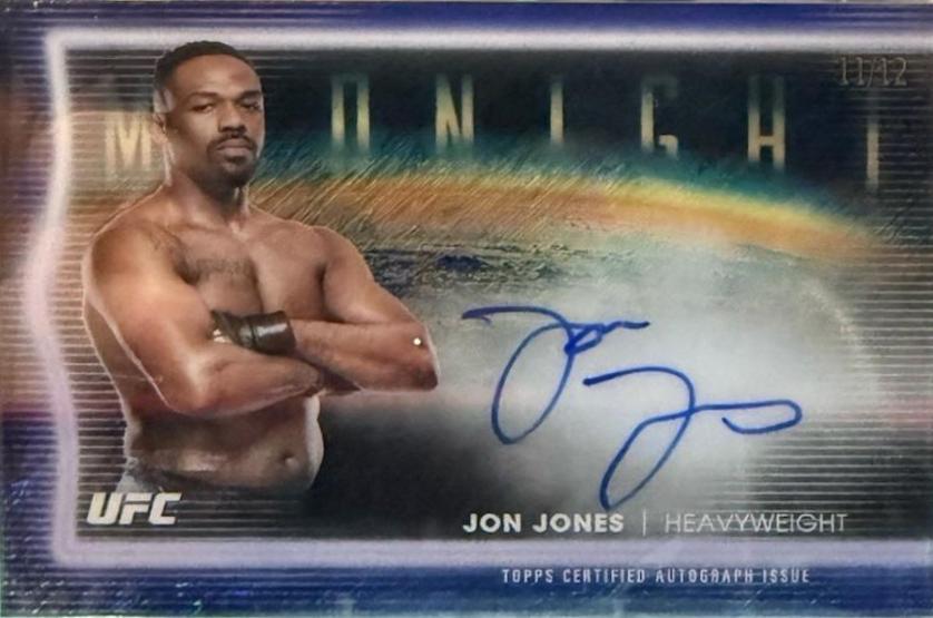 Jon Jones 2025 Topps Midnight UFC Horizon Signatures #HNS-JJ Midnight