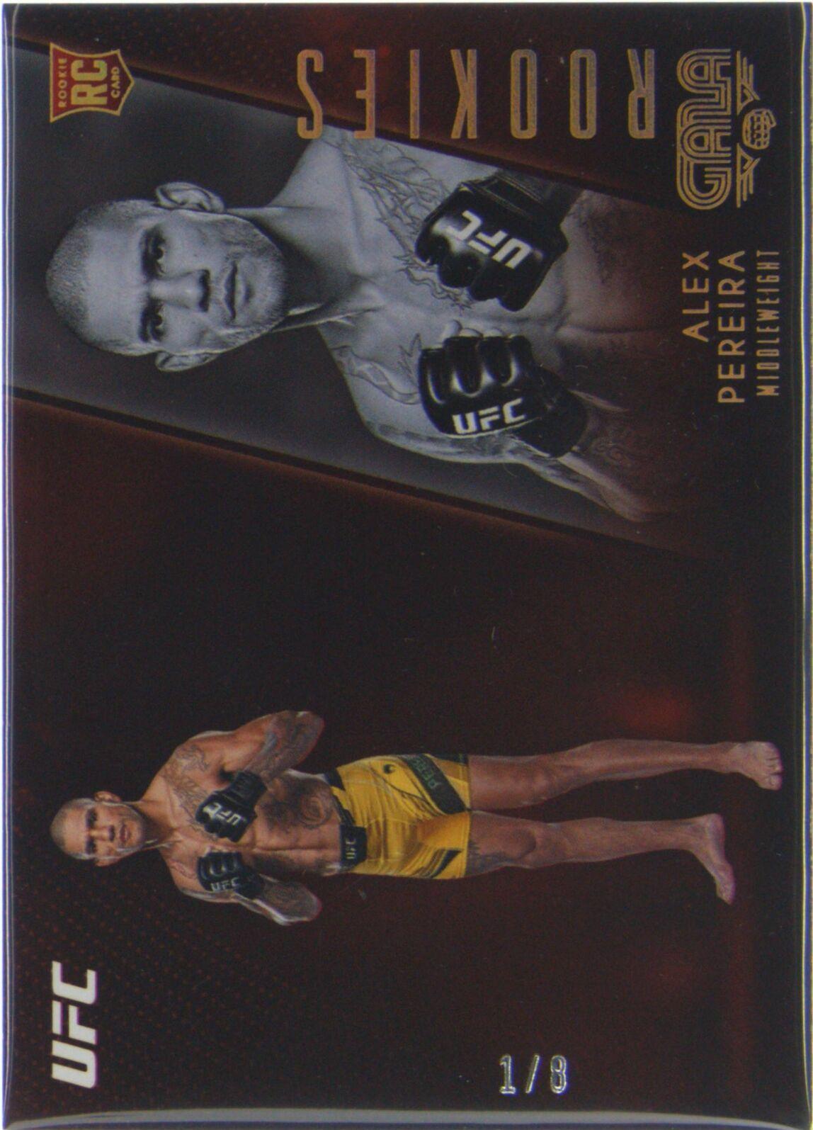Alex Pereira 2023 Panini Chronicles UFC Base Gala Rookies #499 Platinum