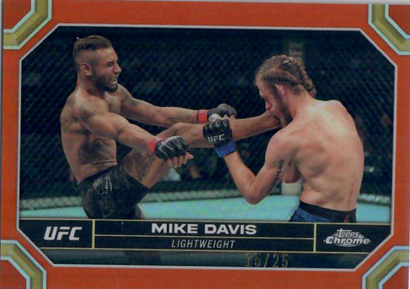 Mike Davis 2024 Topps Chrome UFC Base #139 Orange Refractor