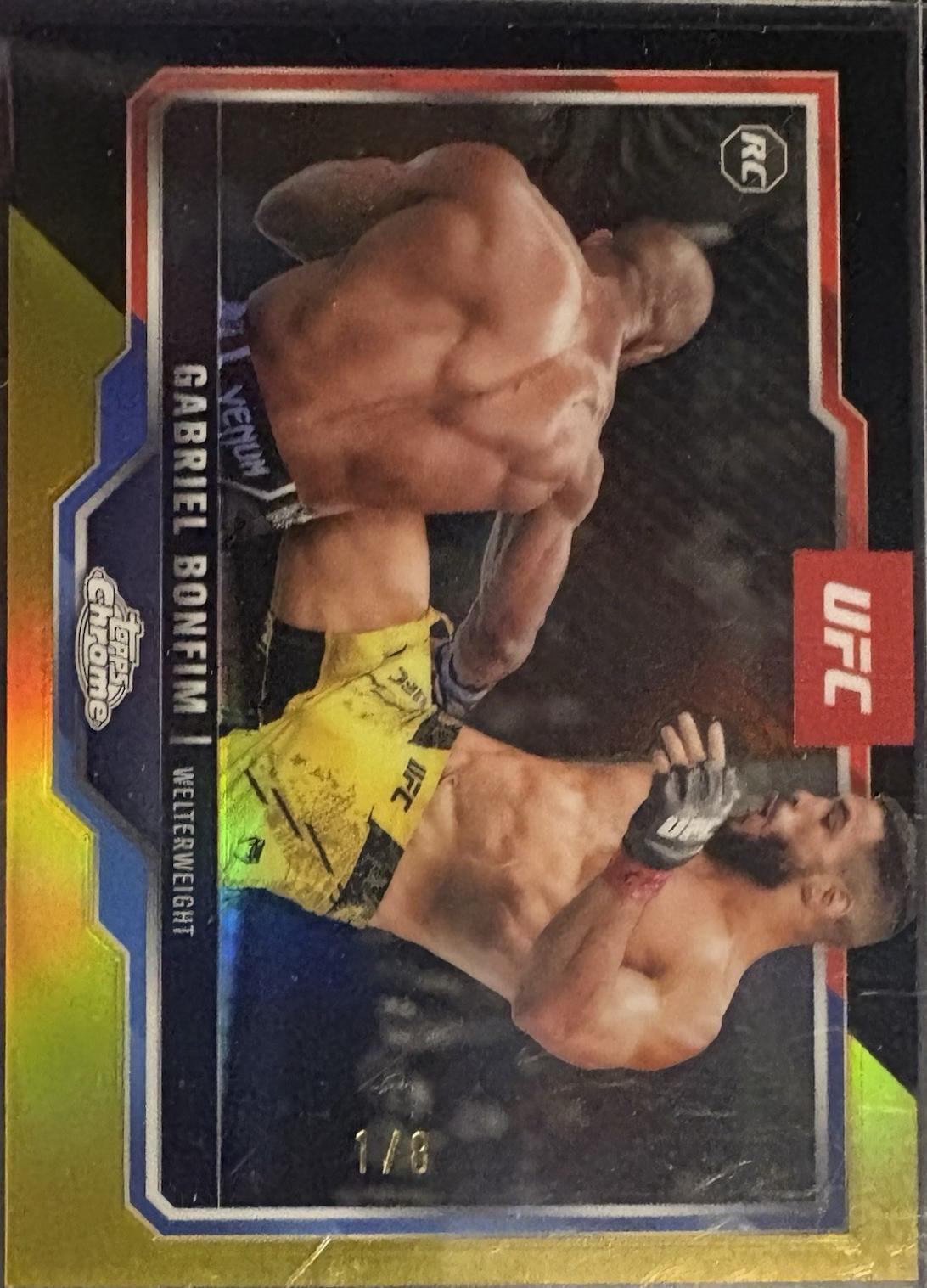 Gabriel Bonfim 2025 Topps Chrome UFC Base #26 Black & Gold Refractor