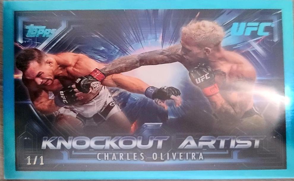 Charles Oliveira 2025 Topps Knockout UFC Knockout Artists #KA-23 Platinum