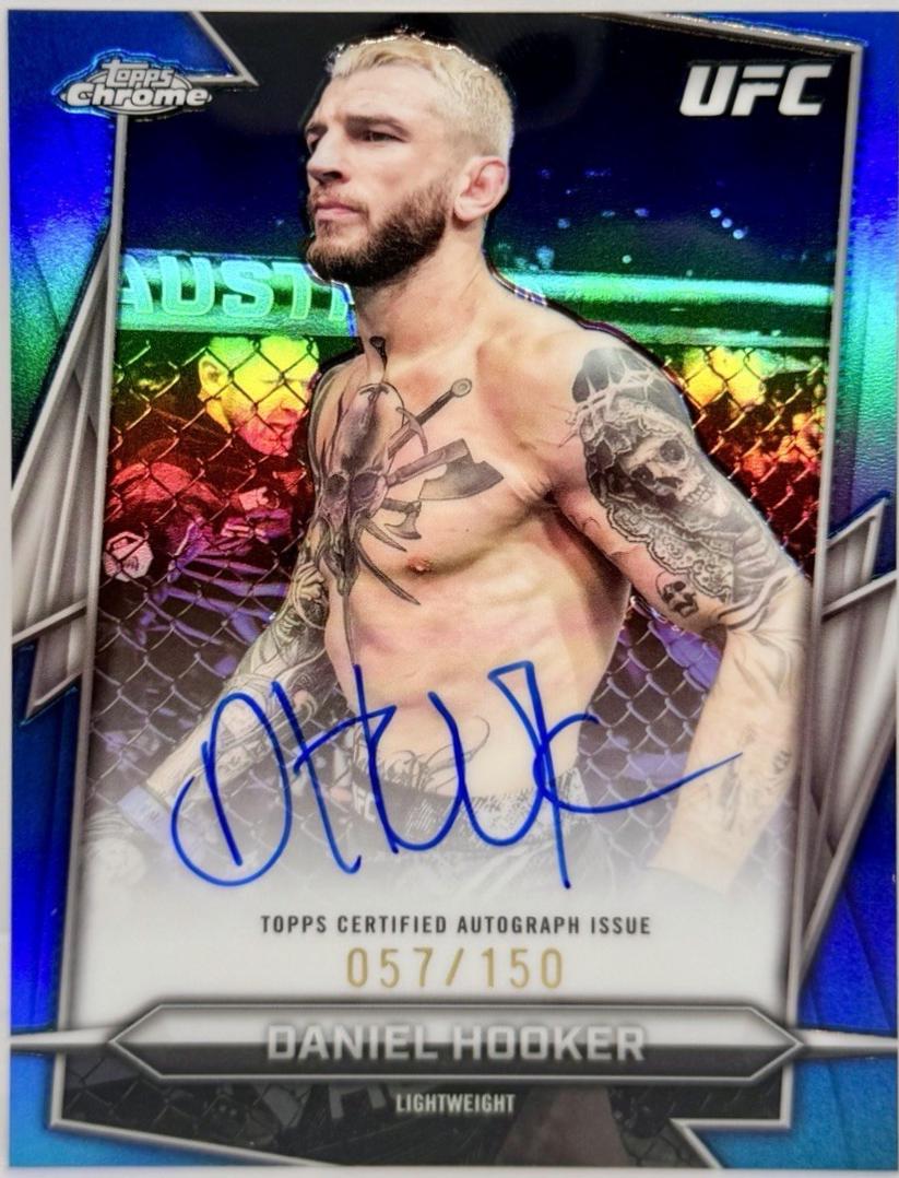 Dan Hooker 2026 Topps Chrome UFC Base Autographs #BAV-DH Blue Refractor