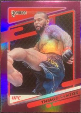 Thiago Santos 2022 Panini Donruss UFC Base #88 Purple Flood
