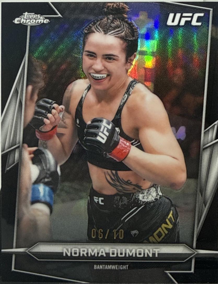 Norma Dumont 2026 Topps Chrome UFC Base #68 Black Refractor