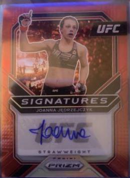 Joanna Jędrzejczyk 2021 Panini Prizm UFC Signatures #12 Red