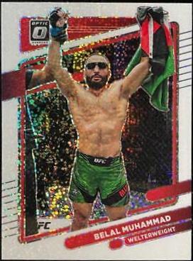 Belal Muhammad 2022 Panini Donruss Optic UFC Base #59 White Sparkle