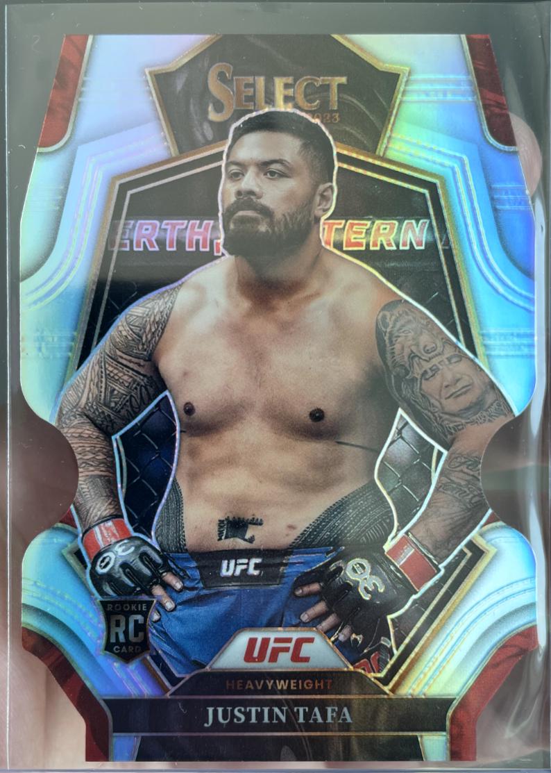 Justin Tafa 2023 Panini Select UFC Premier Level #198 Silver Die Cut