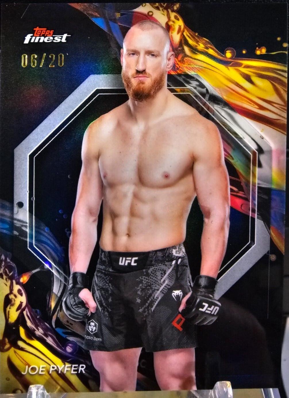 Joe Pyfer 2024 Topps Finest UFC Base Uncommon #168 Black Refractor