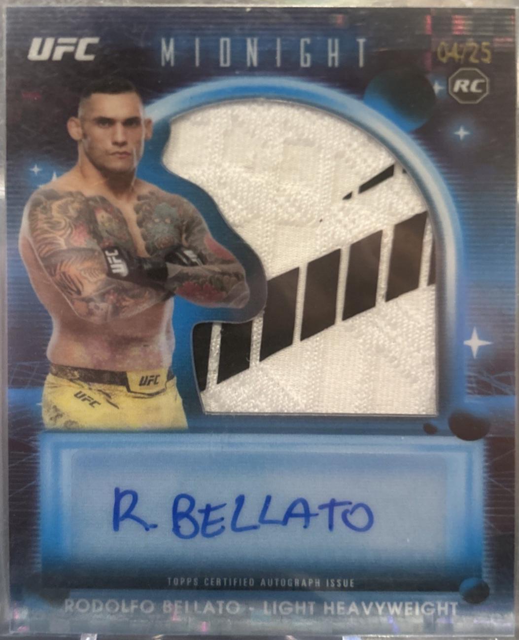 Rodolfo Bellato 2025 Topps Midnight UFC Rookie Relic Autographs #RRA-RB Moonrise