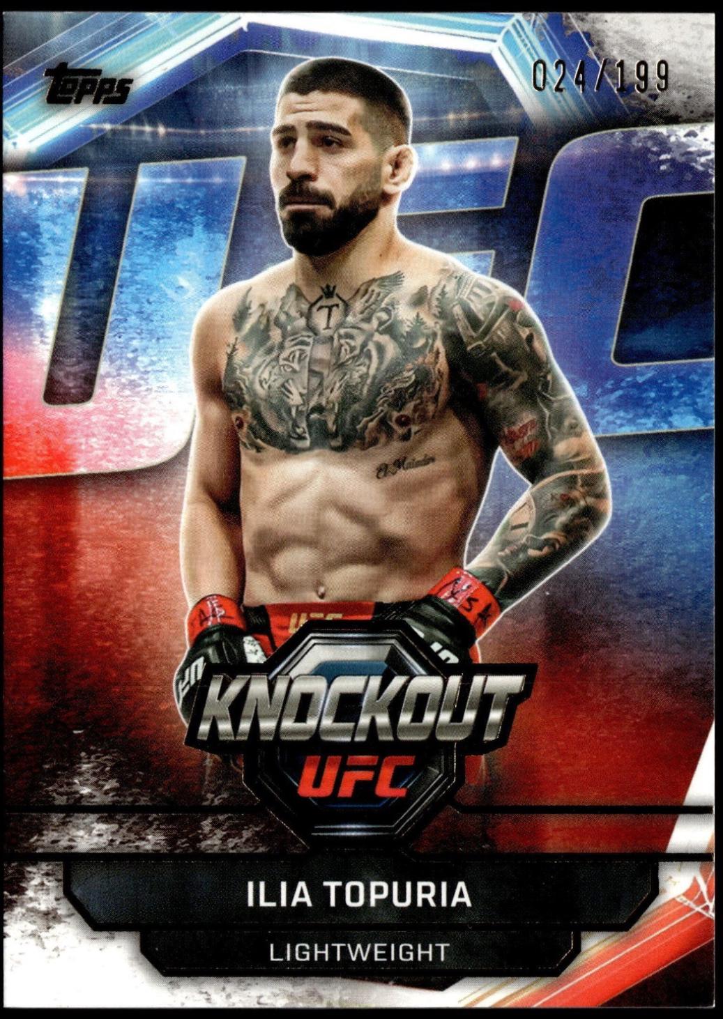 Ilia Topuria 2026 Topps Knockout UFC Base #25 Gold