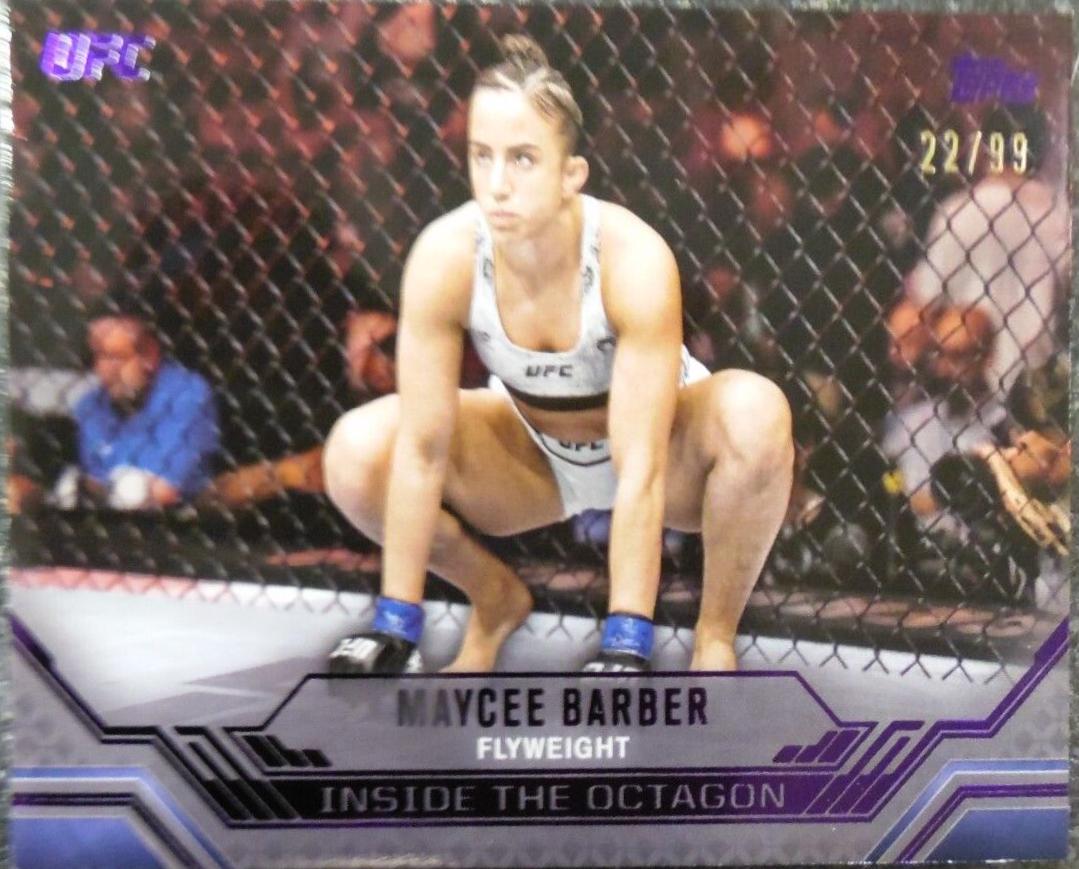 Maycee Barber 2024 Topps Knockout UFC Inside the Octagon #ITO-3 Purple