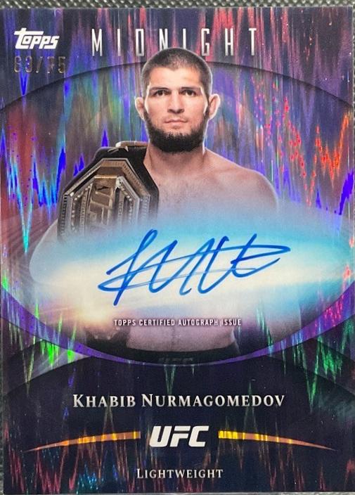 Khabib Nurmagomedov 2026 Topps Midnight UFC Base Autographs #BAV-KN Dusk