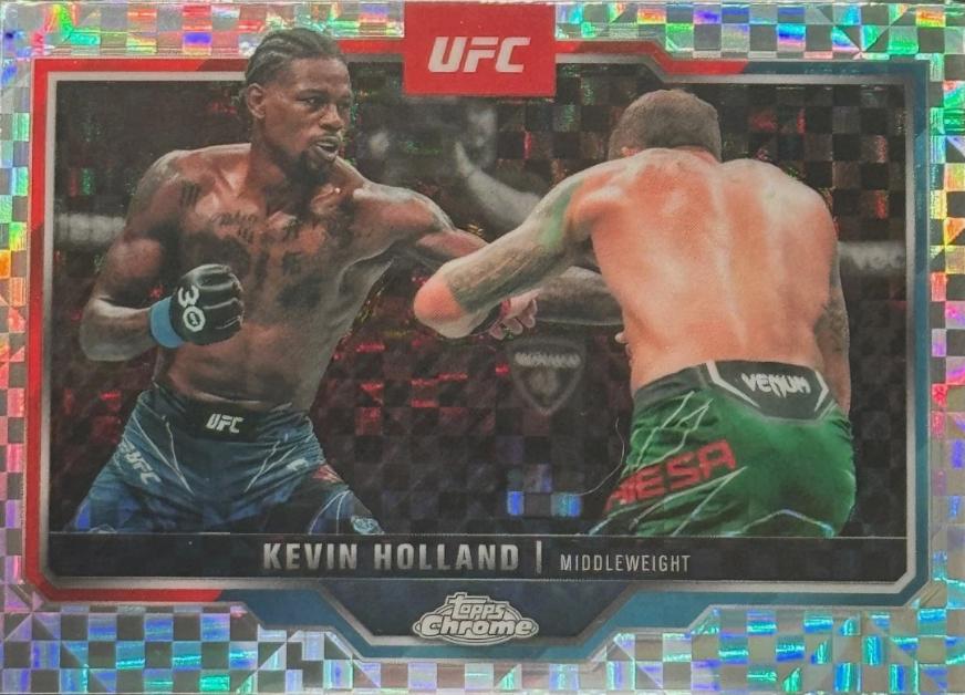 Kevin Holland 2025 Topps Chrome UFC Base #110 X-Fractor