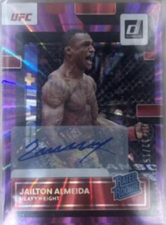 Jailton Almeida 2023 Panini Donruss UFC Rated Rookies Signatures #218 Purple Laser