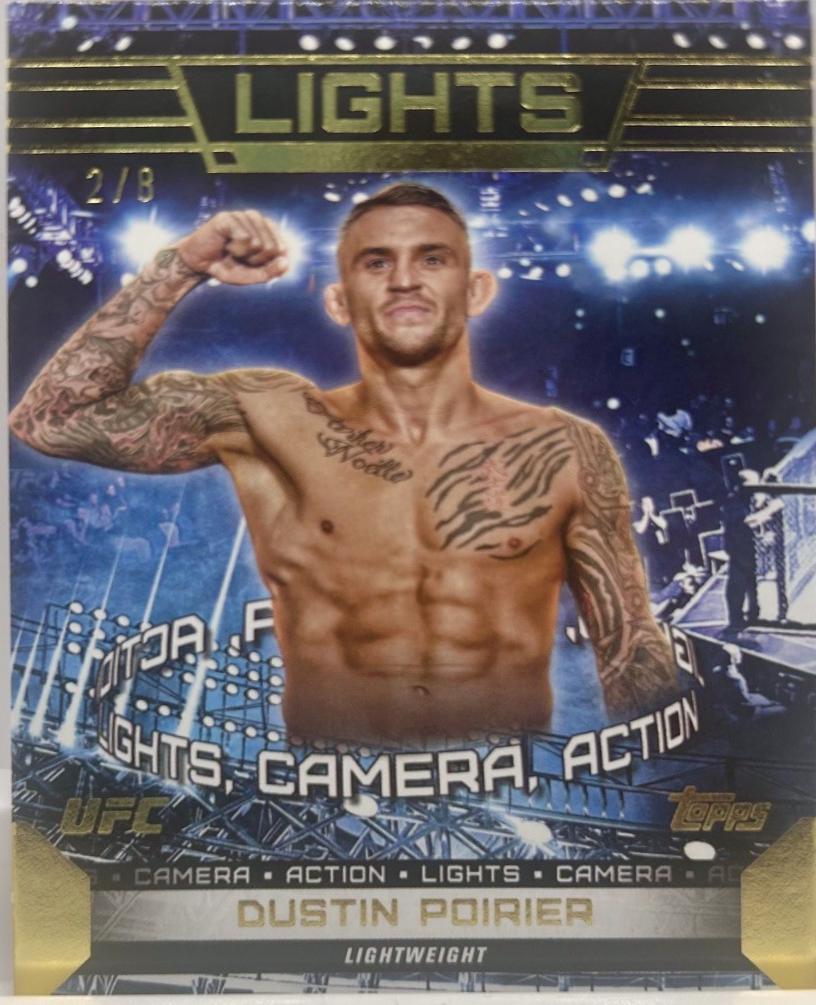 Dustin Poirier 2024 Topps Knockout UFC Lights (Lights, Camera, Action) #LTS-16 Gold