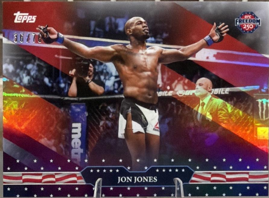 Jon Jones 2026 Topps UFC Freedom 250 Base #29 Red White Blue