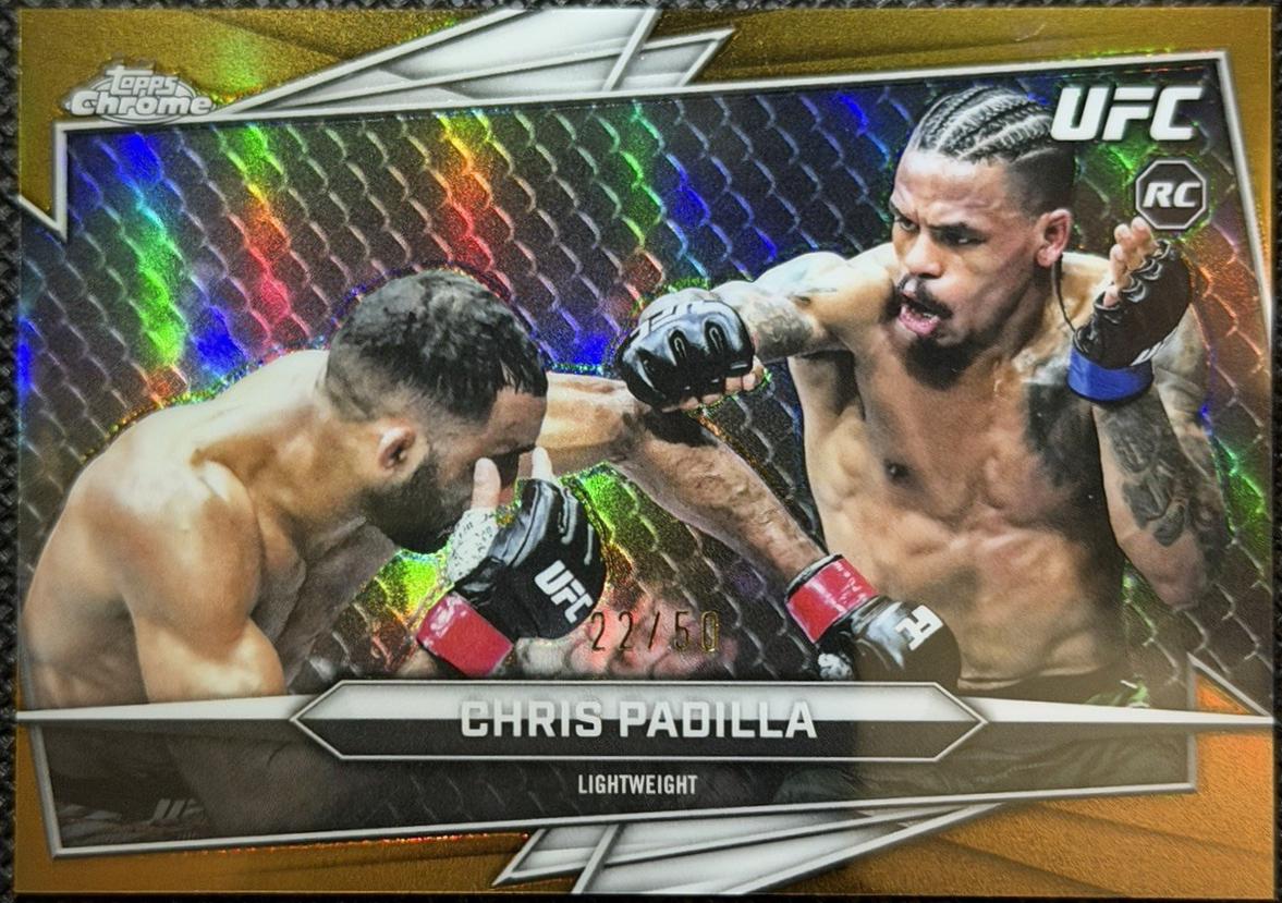 Chris Padilla 2026 Topps Chrome UFC Base #111 Gold Refractor