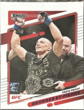 Georges St-Pierre 2022 Panini Donruss UFC Base #169 Press Proof Purple
