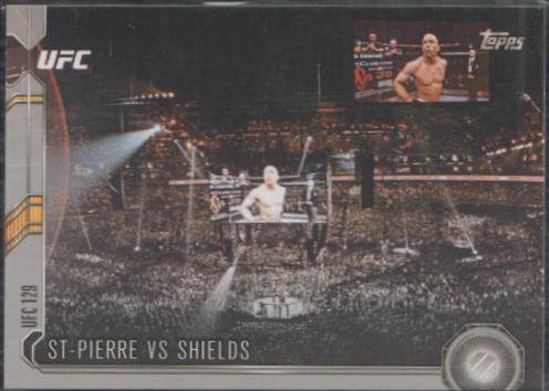 Georges St-Pierre / Johny Hendricks 2015 Topps UFC Chronicles Base #215 Silver