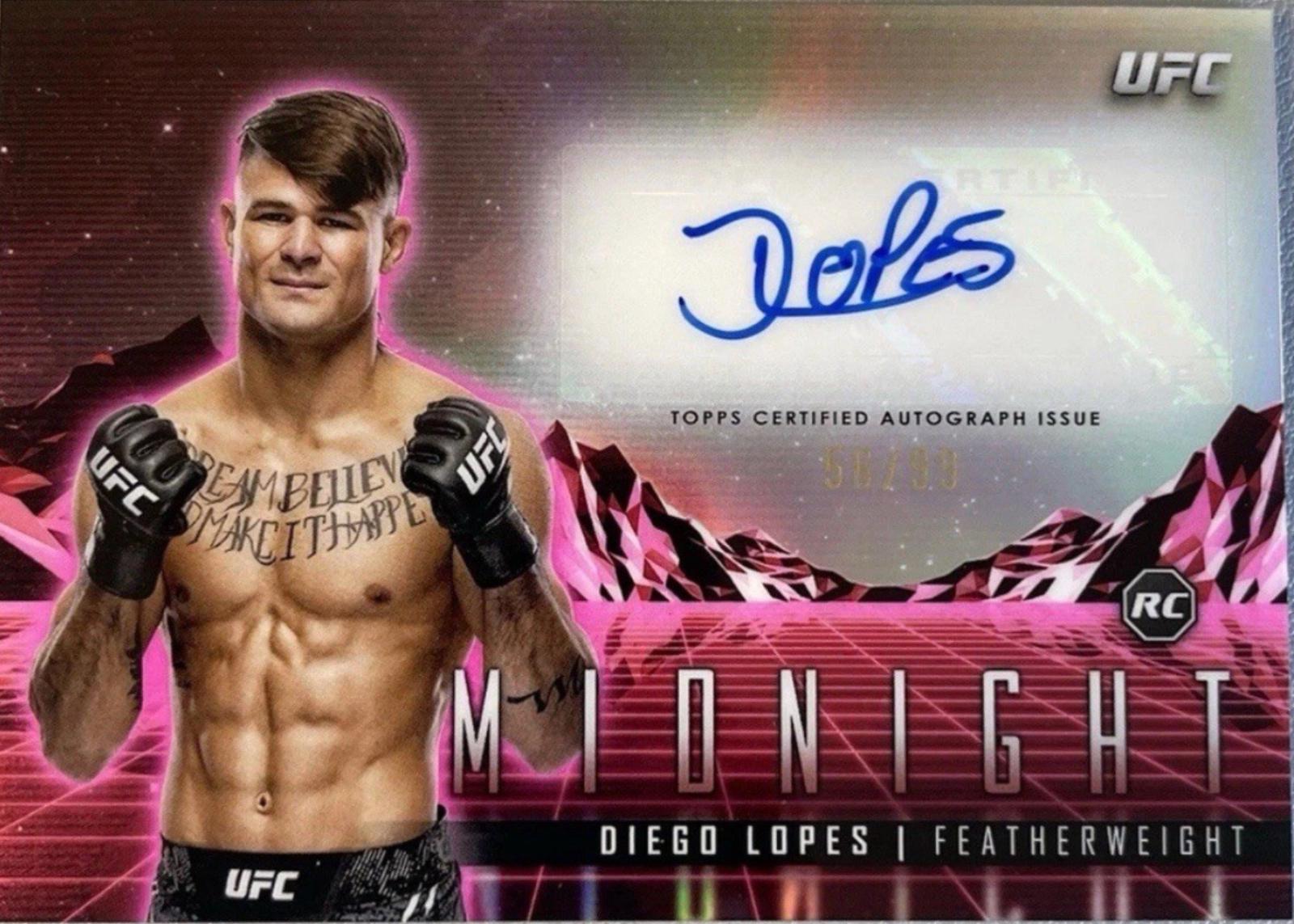 Diego Lopes 2024 Topps Midnight UFC Horizon Signatures #HS-DLS Twilight
