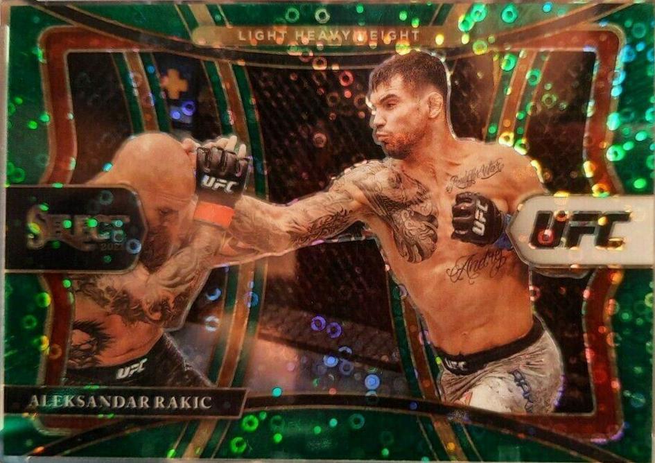 Aleksandar Rakic 2021 Panini Select UFC Premier Level #153 Green Disco