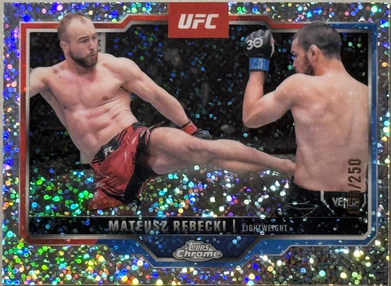 Mateusz Rębecki 2025 Topps Chrome UFC Base #61 Speckle Refractor