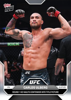 Carlos Ulberg Topps Now UFC Base #30 Red Foil