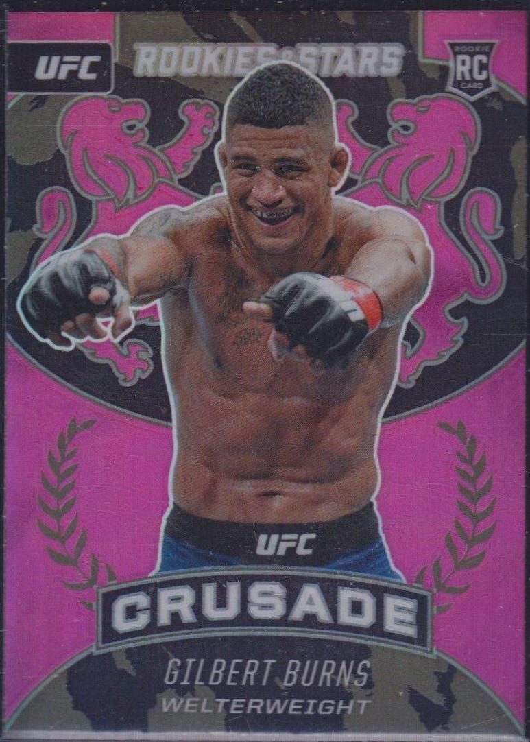 Gilbert Burns 2021 Panini Chronicles UFC Base Crusade #222 Pink
